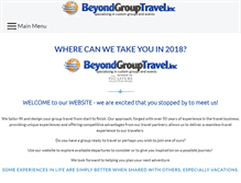 Tablet Screenshot of beyondgrouptravel.com